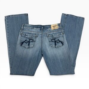 Chip and Pepper Laguna Beach Bootcut Jeans Womens 5 Blue Low Rise Stretch Denim